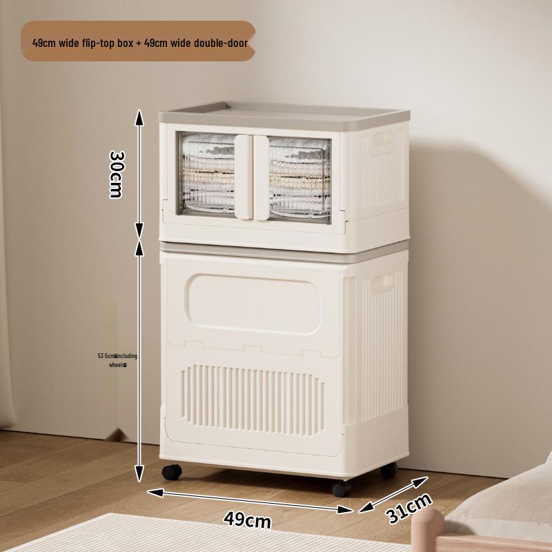 Haixing Large Capacity Folding Plastic Laundry Hamper with Lid