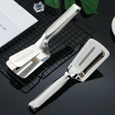 Stainless Steel Frying Shovel Clip Multifunctional Steak BBQ Tongs Frying Fish Spatula Clip Bread Clip Household Kitchen Tool