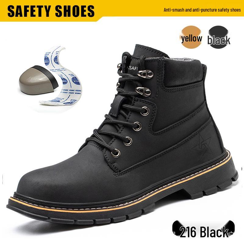 Men's Lightweight Foldable Water-Resistant Safety Shoes - Anti-Smash & Anti-Puncture Protective Work Footwear
