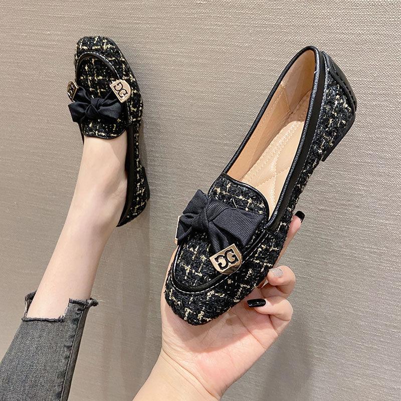 

2025 Весна Осінь М яке Взуття Жіночі Балетки Модний Бренд Елегантні Жіночі Одинарні Туфлі Розкішні Чорні Сині Великі Розміри 42 35 чорний