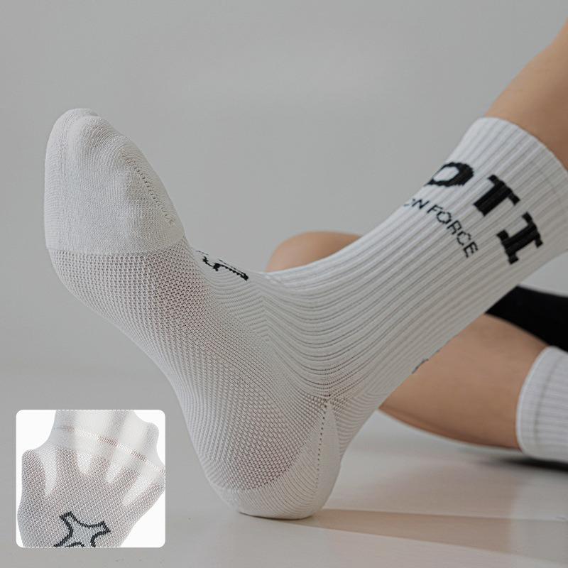 Cycling Socks, Men's Bicycle Reflective Socks, Mountain Climbing Sports Running Mountain Biking Long Socks, Breathable for Spring and Summer
