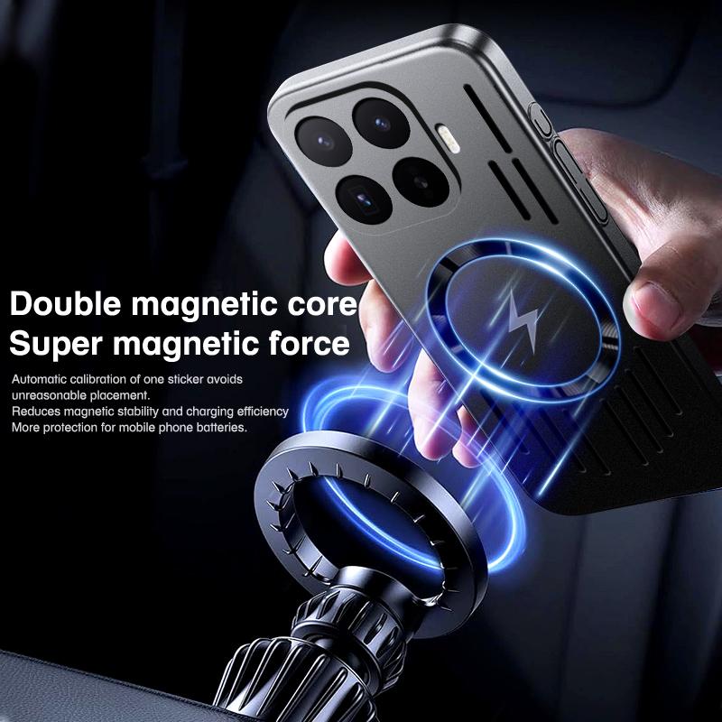 Ultra-thin Heat Dissipation Case For XIAOMI 17T 17TPro Magnetic Wireless Charging Metallic Paint Hard PC Cover For MI17T Pro