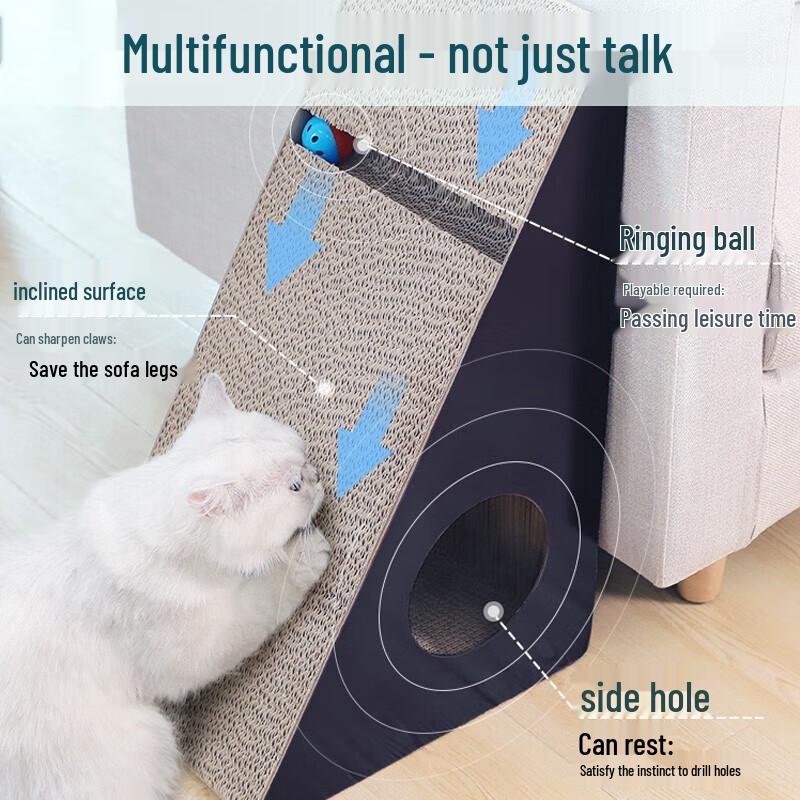 Hoopet Triangular Vertical Corrugated Cat Scratcher