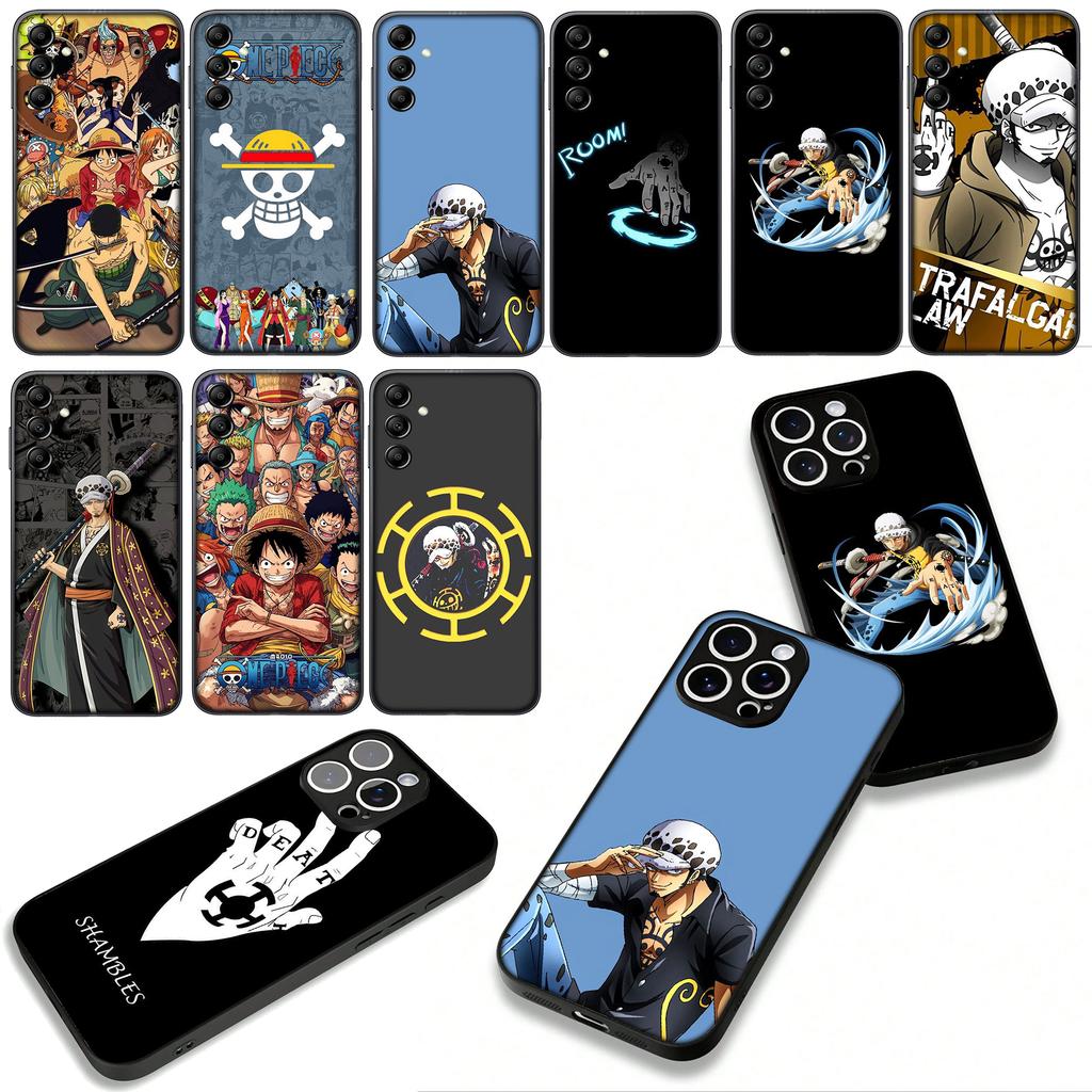 Luffy Trafalgar Water Law One Pieces for Samsung Galaxy A36 A17 A26 A07 A35 A54 A53 A13 A33 A34 S8 S9 S20 S21 FE S10 Plus Case