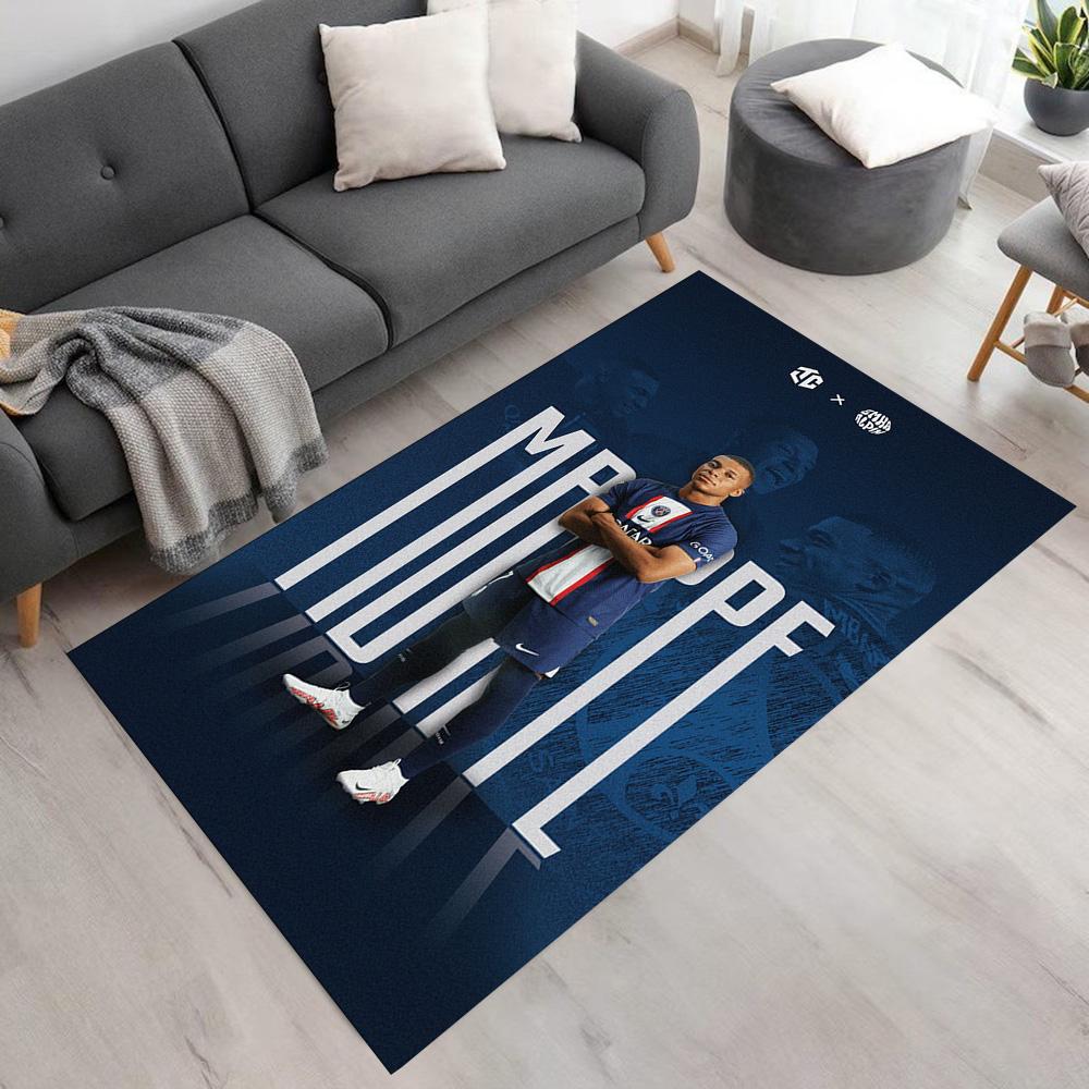 Star Player Kylian Mbappé Area Rug Suitable for Balcony Study room Outdoor Foyer Antislip Carpet Anime Office Decor Spiritual Gift