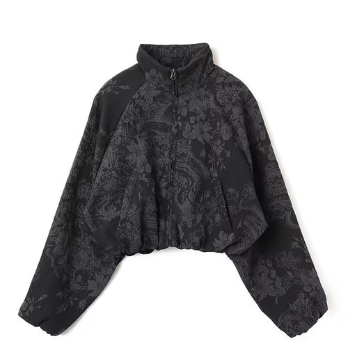 Nike Sportswear Collection Women s Oversized Jacquard Track Jacket HF9581-010 L чёрный