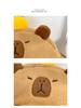 Capybara Cartoon Plush Doll Backpack - Cute, Soft, Small Travel Bag for Girls