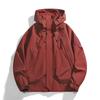 Giacca a vento con cappuccio stile americano, unisex, vestibilità larga, per esterni