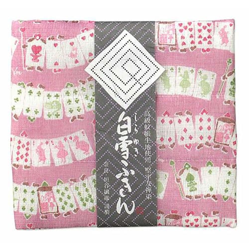 Shirayuki Fukin (Snow White Dishcloth), Made in Japan, Chlorine Bleach Safe, Soft to the Touch, Alice in Wonderland Macaron Design, Pink