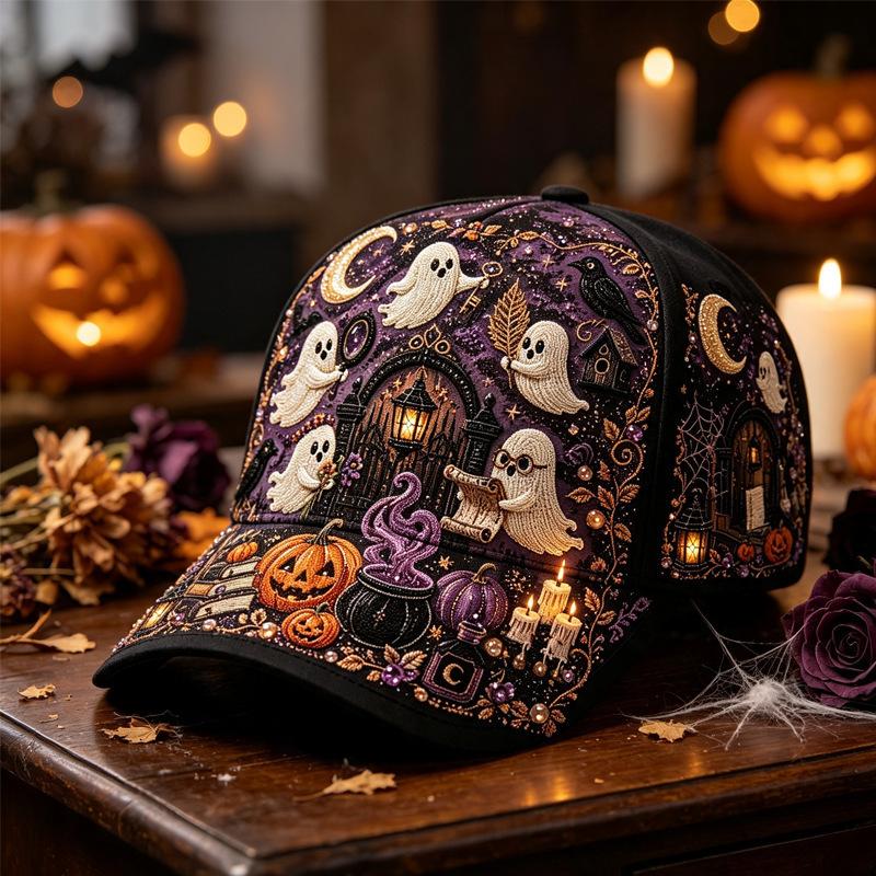 D print Halloween baseball cap women's spring and summer sunshade sun protection cap American style versatile fashion hat sun protection