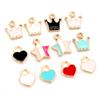 20pcs Star Heart Crown Charms Pendant Random Mix Enamel Alloy Metal DIY Jewelry Making Accessories Findings