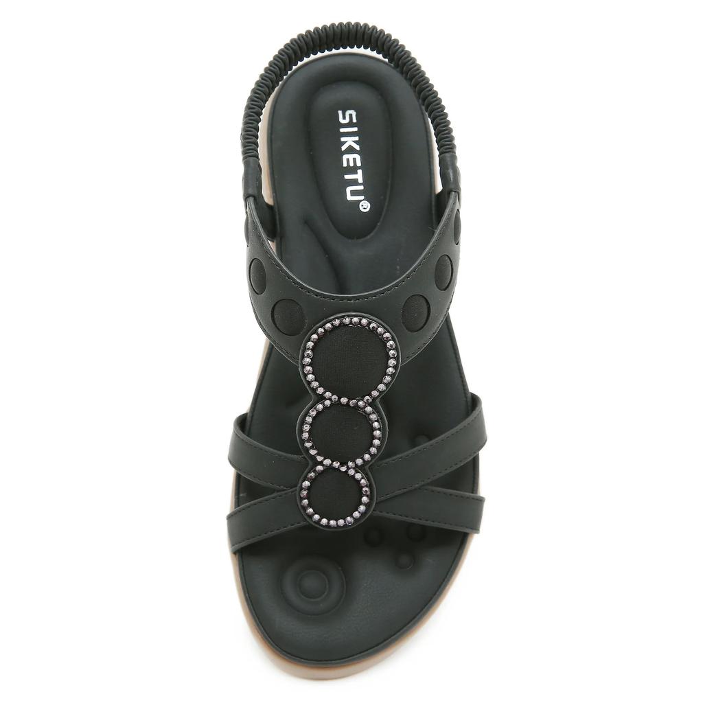 Fashion Plus Size 36-42 Shoes for Women Summer Fashion Women Platform Sandals Casual Wedges Comfortable Elastic Band Sandalias De Mujer