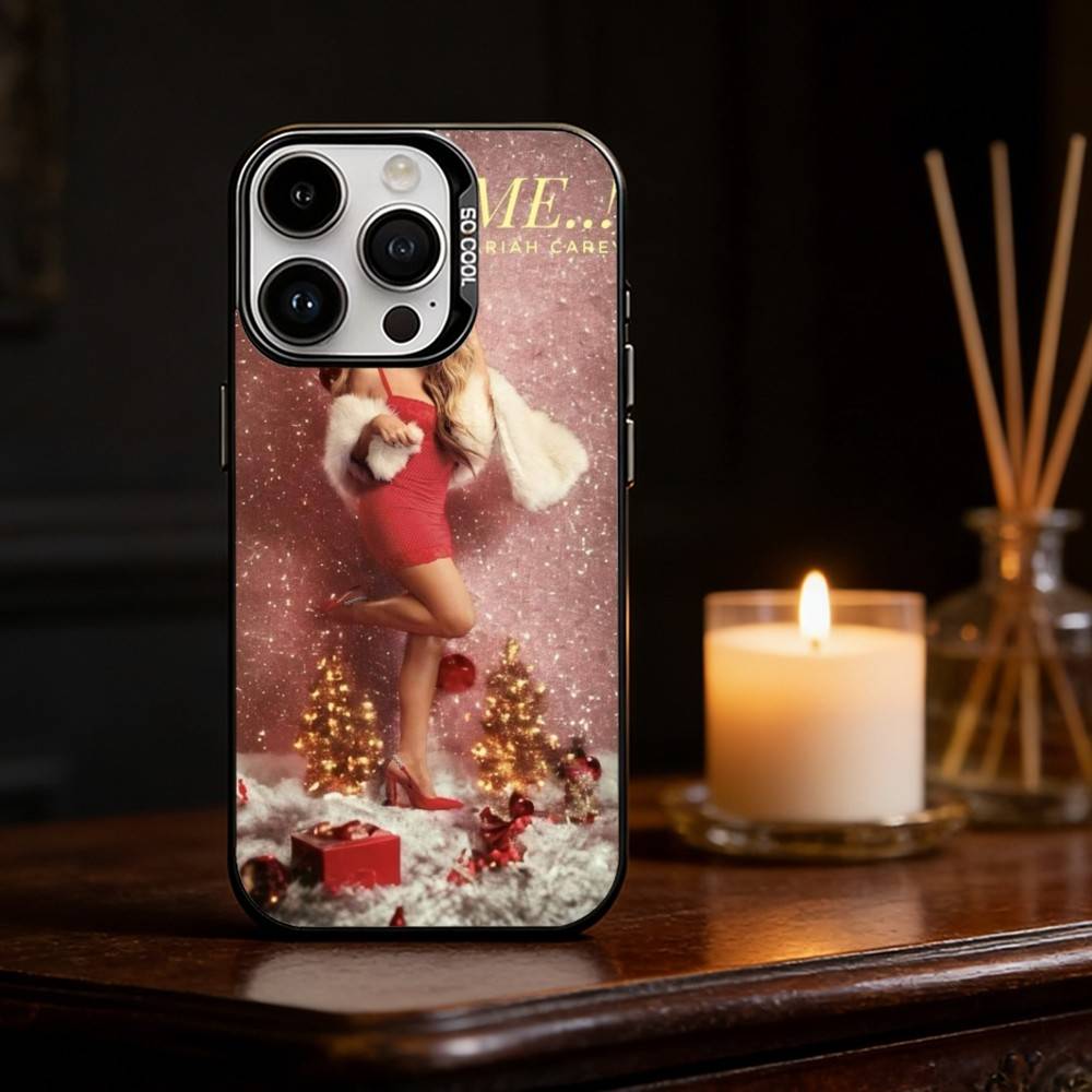 

M-Mariah Singer Carey Christmas Phone Case For iPhone 17,16,15,14,13,12,11,Pro Max,Plus Candy Silver Cover iPhone15pro