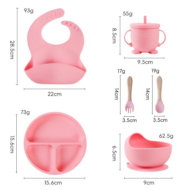 Silicone Suction Cup Bowl & Spoon Set for Babies - Children's Tableware