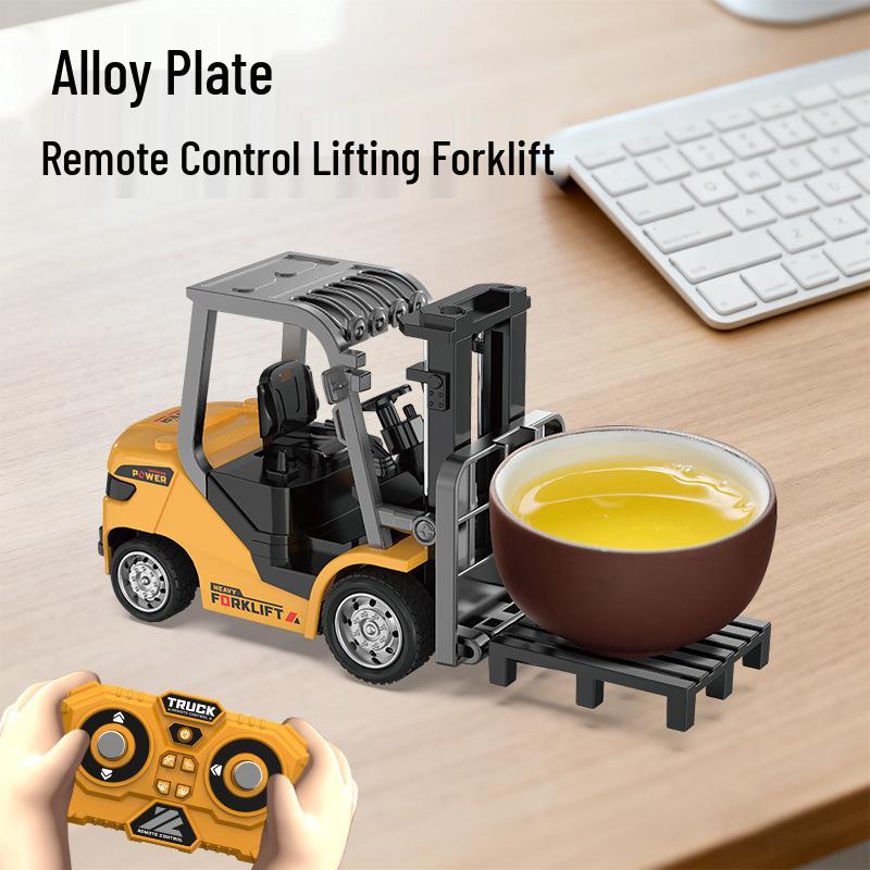 Bluetooth Remote Control Alloy Forklift Model: 1:64 Liftable Toy Truck for Boys