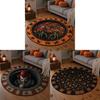 Halloween Round Non Slip Rug With Horrible Printed Design For Living Room Decor