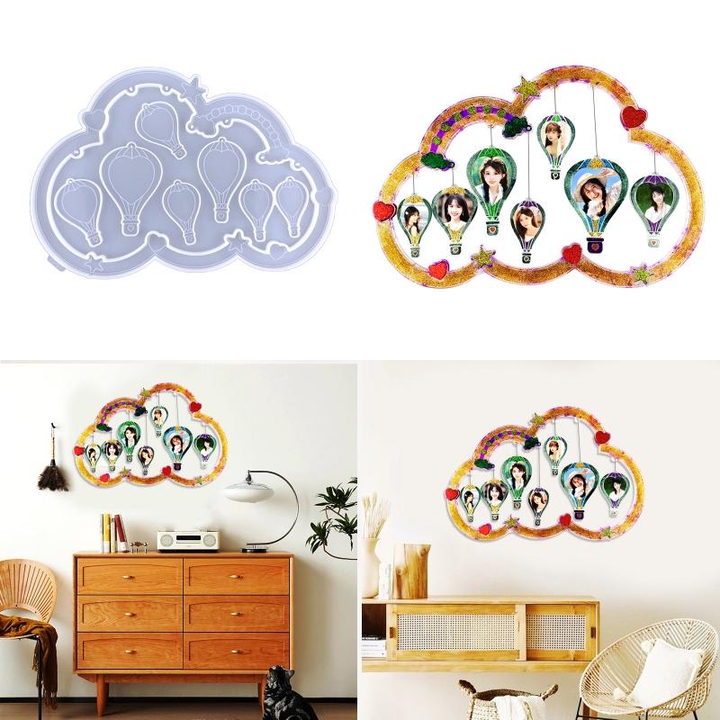 Photo Frame Decoration Silicone Mold Hot Air Balloon Epoxy Mold Resin Casting Pendant Mold Suitable for Diy Crafts