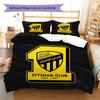 Al-Ittihad FC Pattern Bedding,Quilt Set Quilt Cover Pillowcase Home Birthday Gift(1 * Duvet Cover + 2 * Pillowcase, Without Core)