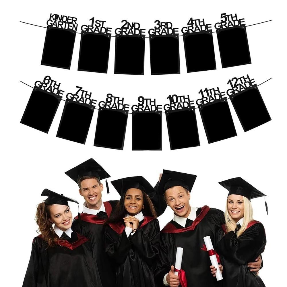 12. Klasse Herzlichen Glückwunsch Absolvent Banner Feiern Fotorahmen Hängeflagge Universitätsabschluss