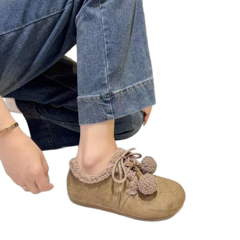 All-inclusive plush women's autumn and winter new Boken snow boots, great-looking thermal cotton shoes