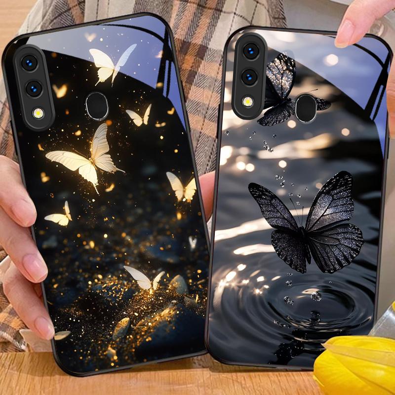 Farfalla misteriosa Per Samsung A20 30 A22 23 24 25 26 31 32 33 A34 35 42 50 51 52 53 54 55 56 70 71 72 73 cover per telefono in vetro