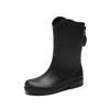 Women's Fashionable Waterproof Mid-High Rain Boots, Non-Slip & Wear-Resistant for Kitchen or Outdoor Use