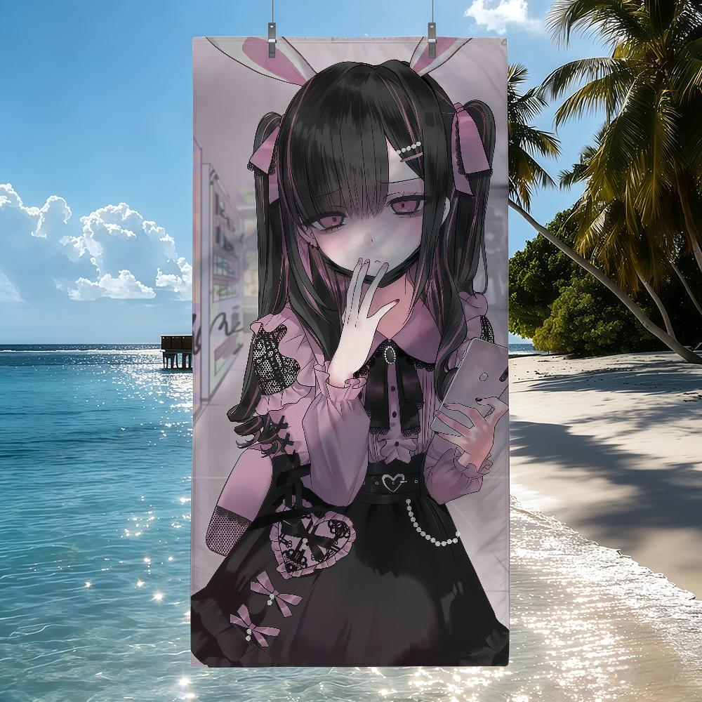 Cartoon Anime Beliebte J-Jirai K-Kei Mode Schnelltrocknende Strandtücher Sind Geeignet Für Schwimmbäder Camping Yoga Und Das Fitnessstudio