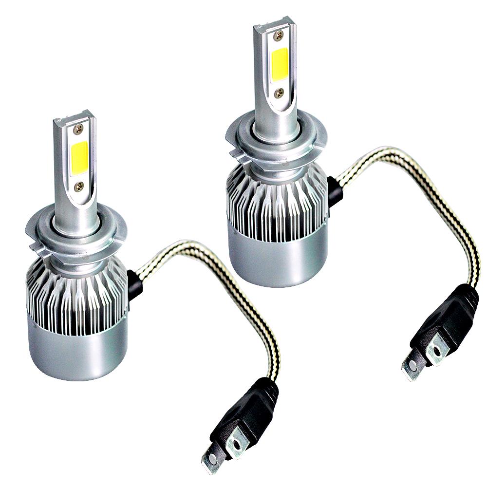 Für Mercedes Benz W204 W211 W212 W203 W176 W124 W210 W164 LED-Scheinwerfer 6000K Weiß IP68 H7 Fernlicht 360-Grad-Beleuchtung 2 Stück