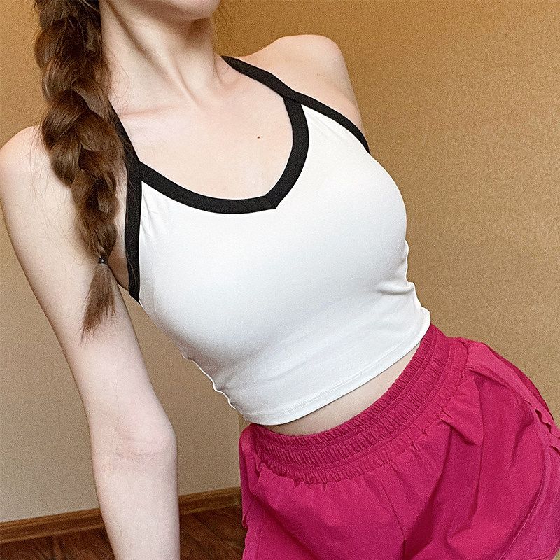 

Модная йога, слинг, пузырчатая пленка, одежда для пилатеса и тренировок Off-White Vest S