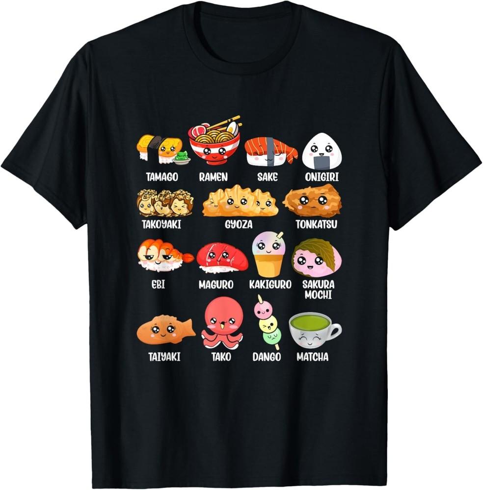 

Funny Japanese Asian Food Fan Kawaii Ramen Sushi Japan Lover Gift Unisex T-Shirt 4XL
