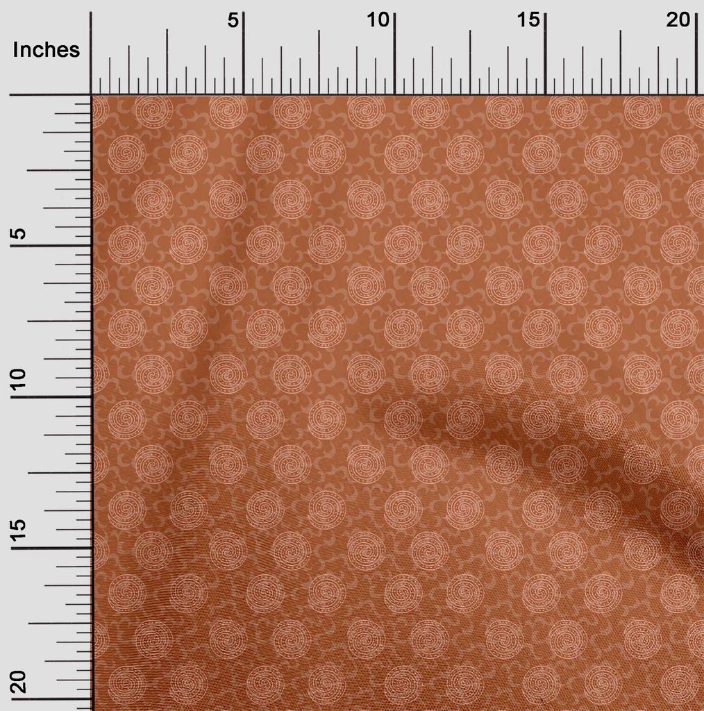 oneOone Cotton Flex Fabric Spiral Block Print Sewing Fabric BTY 40 Inch Wide
