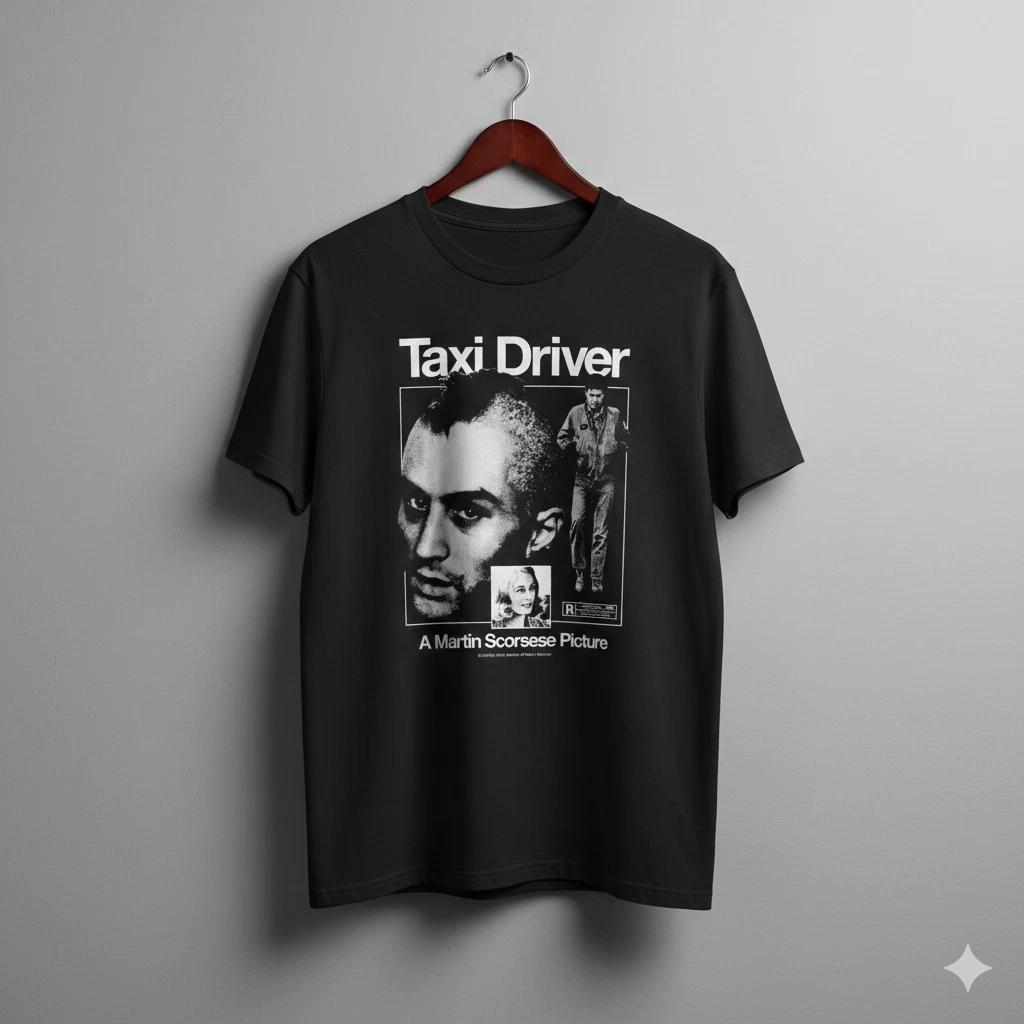 Unisex Adult Casual Movie Taxi Driver Movie Poster Graphic T-Shirt ... XXXL