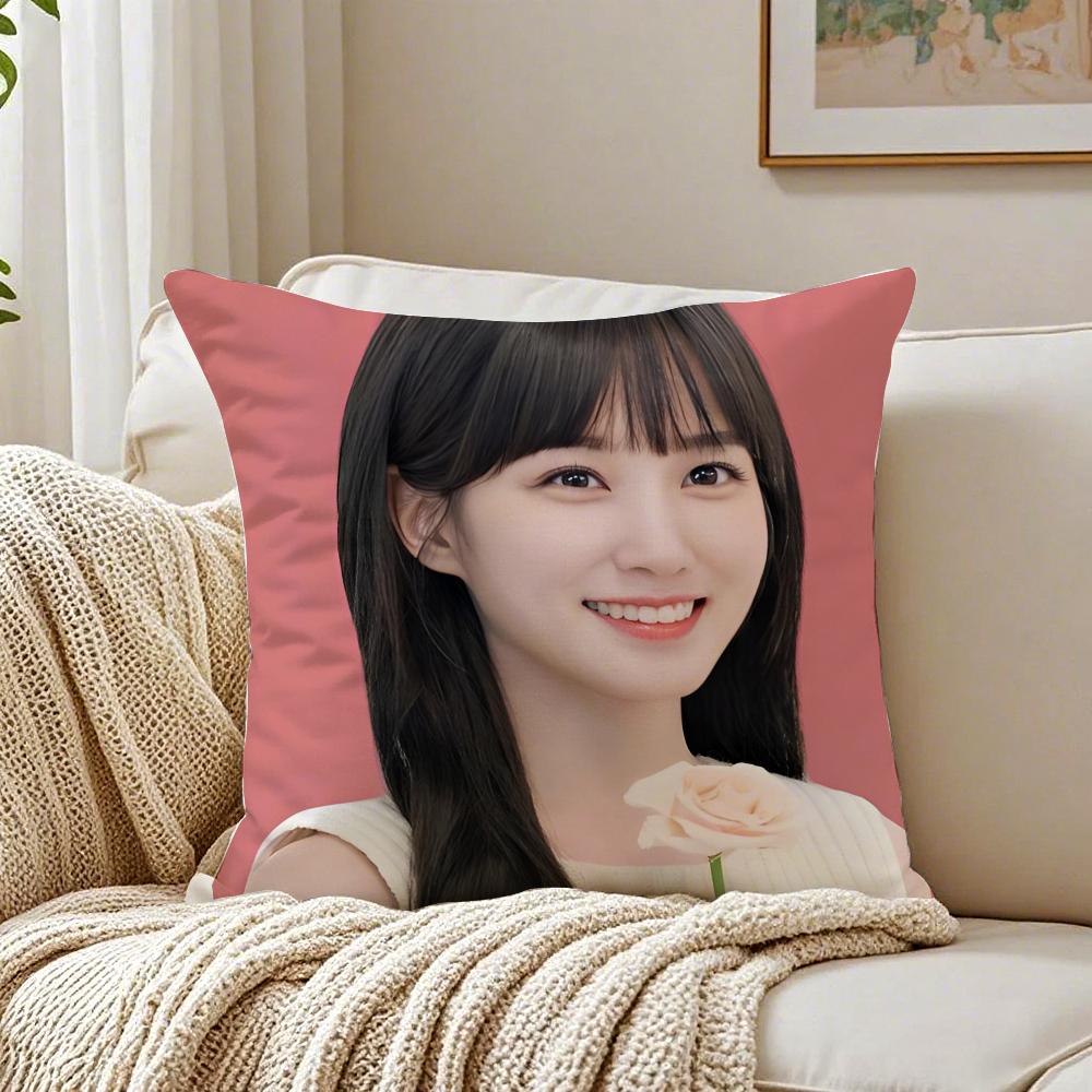 Park Eun  bin Cushion Cover Linen Minimalist Soft  for Sofa Bed Home Room Decor 30x30cm