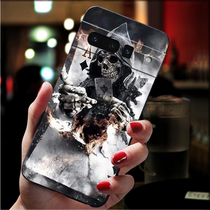 Handyhülle Für Google Pixel 10 9 Pro XL 9A 8 7 6 Pro Pixel 8A 7A 6A Pixel 8 7 6 5 Sensenmann Totenkopf Skelett