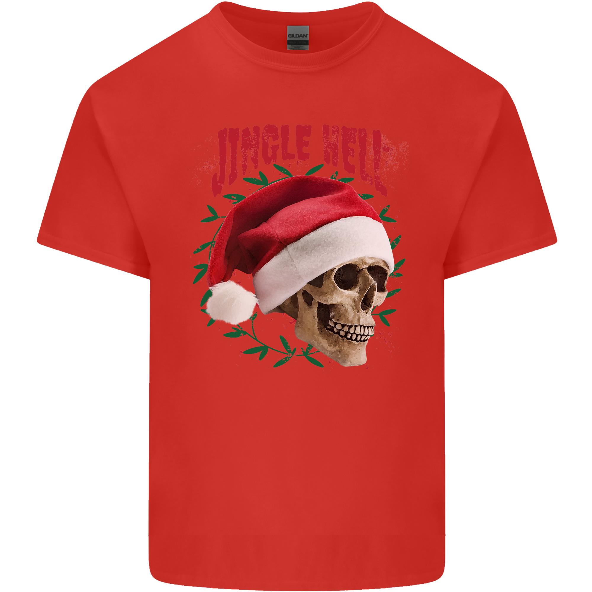 Jingle Hell Funny Christmas Skull Xmas Unisexs Light Cotton TShirt S