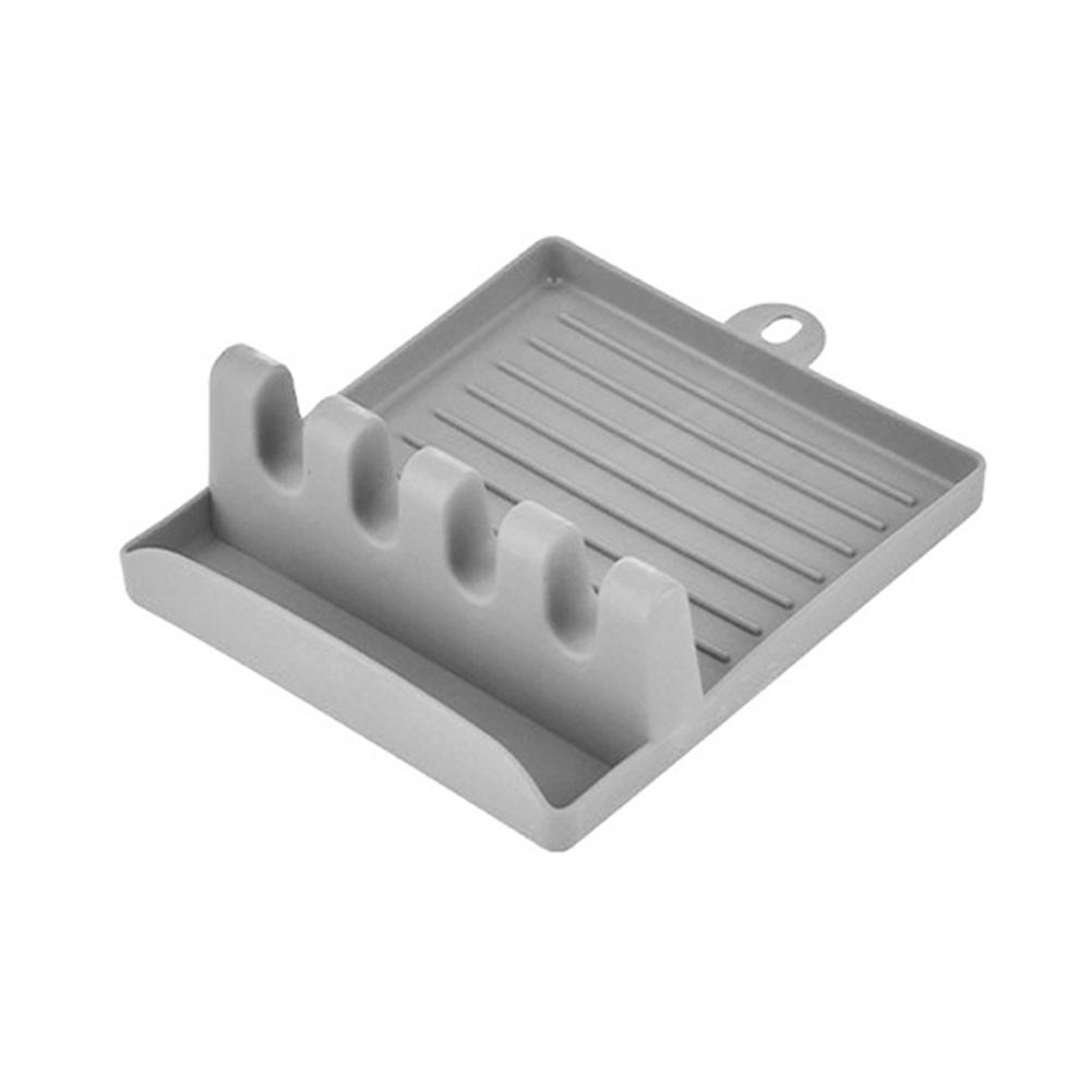 

Підставка-тримач для пензлів Білий пластик 4 слоти Підставки для пензлів для малювання Піддон-килимок для крапель для акварельного, олійного, акрилового живопису сірий колір