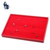 Red Jewelry Display Tray for Rings, Necklaces, Bracelets, and Earrings