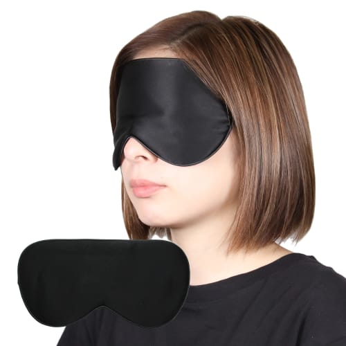 SILKMONDO Silk Eye Mask for Restful Sleep [100% Natural Silk, Skin-Friendly, Large Size] Soft Material, Sleep Aid, Blindfold, Adjustable Elastic Band,