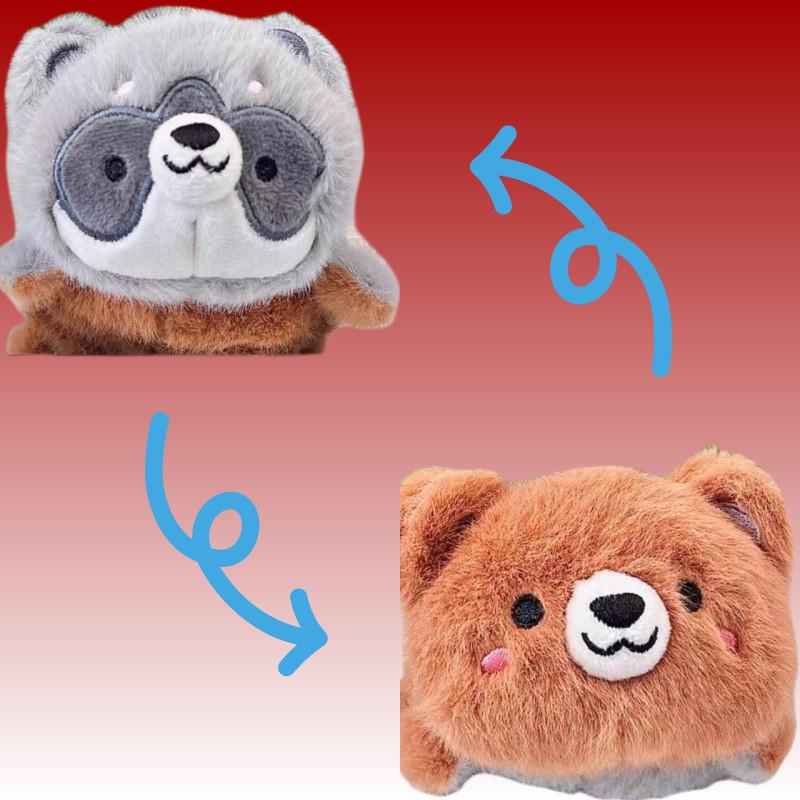 Charming Raccoon Plush Keychain Doll Ultra Soft Fabric Cute Cartoon Animal Option Gift