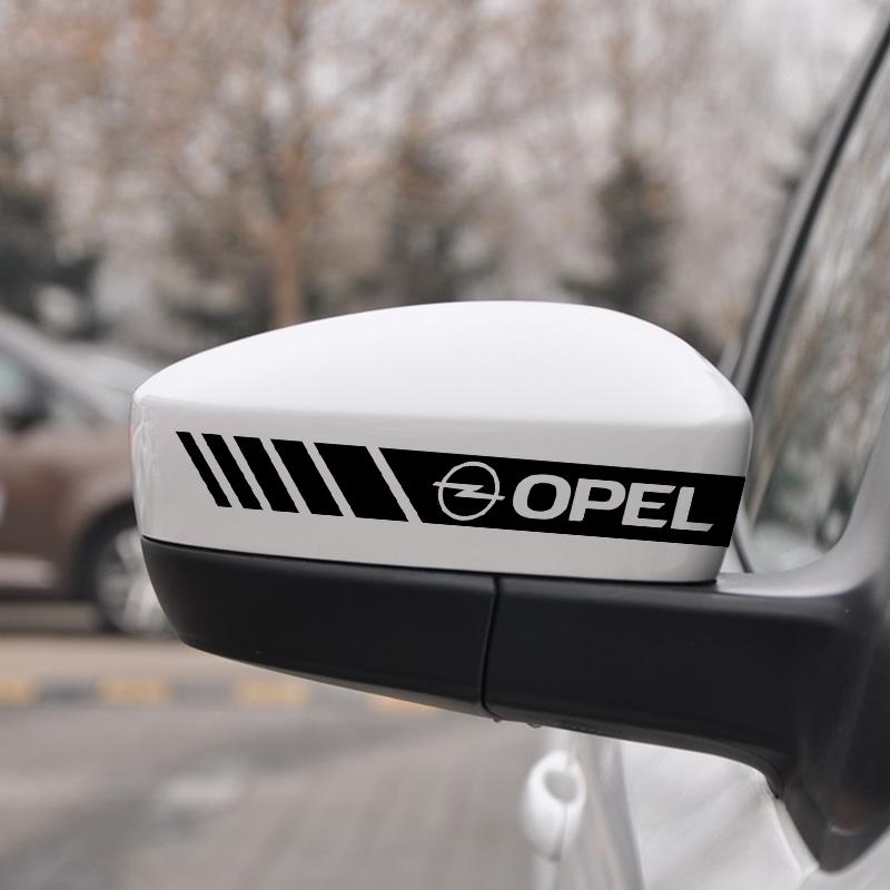 2 Piezas Pegatinas de Rayas para Coche Calcomanías Reflectantes de Vinilo para Espejo Retrovisor Decoración Para Opel Adam Ampera Corsa Insignia Karl Rocks-e Astra Nueva Energía
