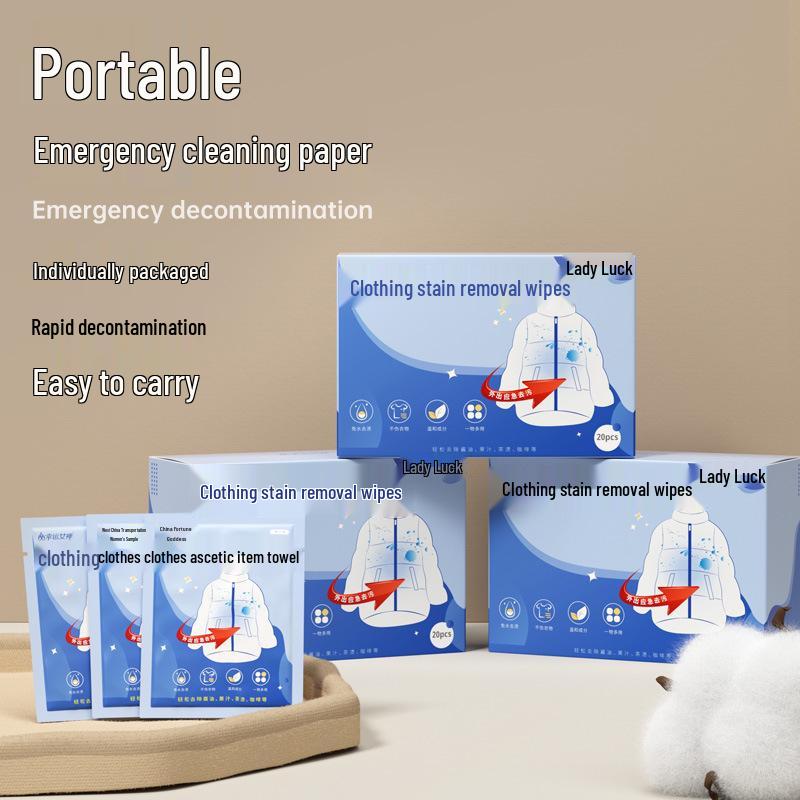 

Портативные индивидуальные салфетки для удаления пятен с одежды и курток