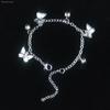 Silver Plated Pretty Nice Butterfly Chain Bracelet Fashion Charm Anklet Wedding Cute Women Lady Party Gift Wholesale
