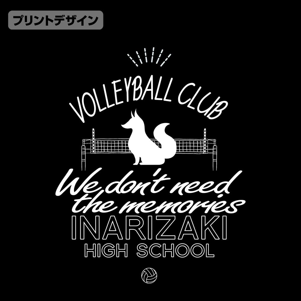 COSPA Inarizaki High School Volleyball Club Icon Mark College BLACK L Size [Official] Haikyu!! T-shirt
