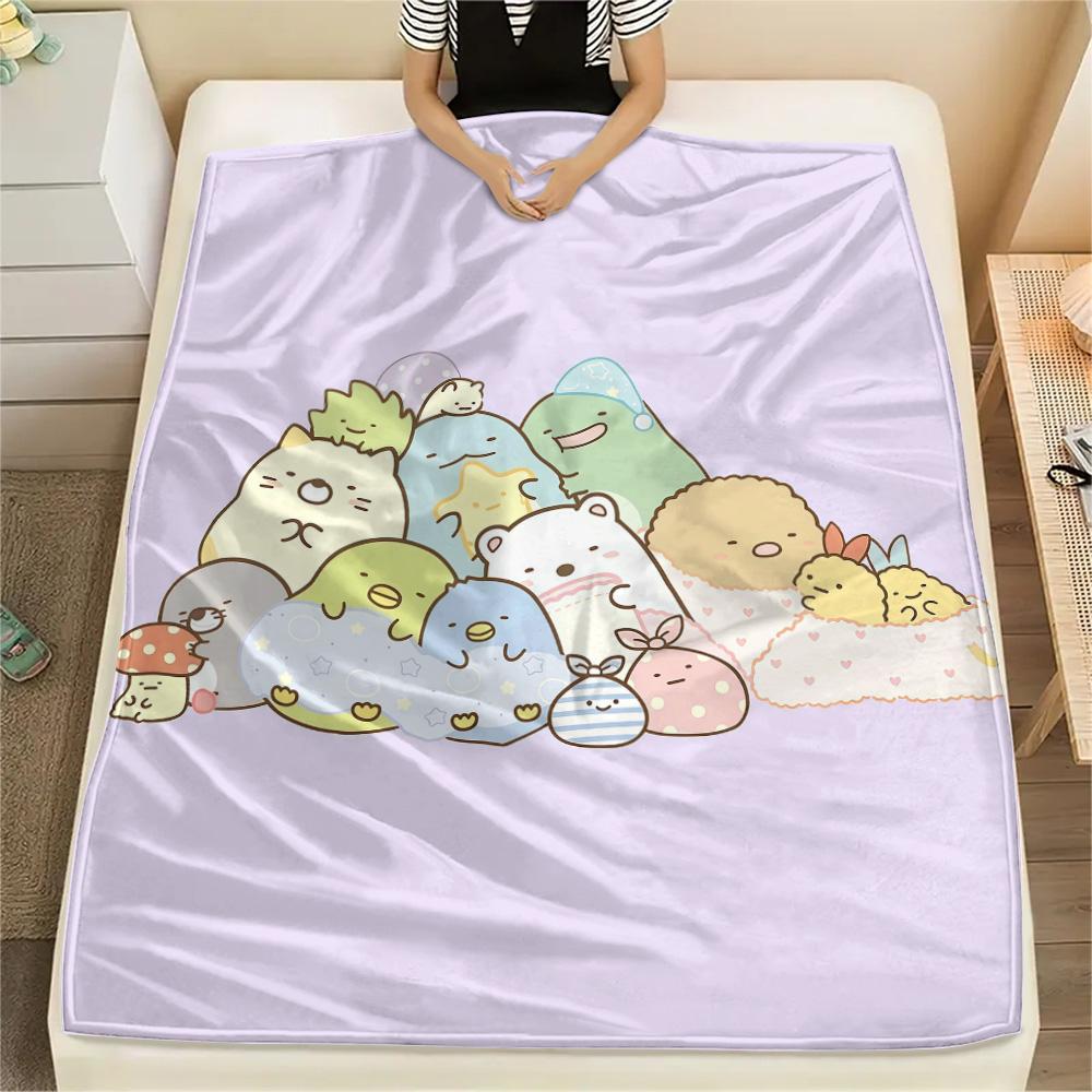 Sumikko Gurashi2 Flannel Blanket, High Quality Comfortable for All Seasons, Home Decor, Warmth and Comfort