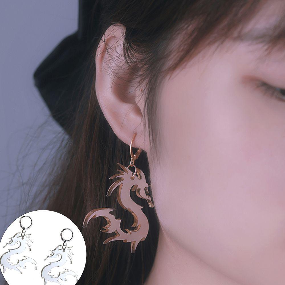 Streetwear Schmuck Cool Chic Drachenmuster Drachen Ohrringe Hängeohrringe Tropfenohrringe Drachenpfeile Stecker