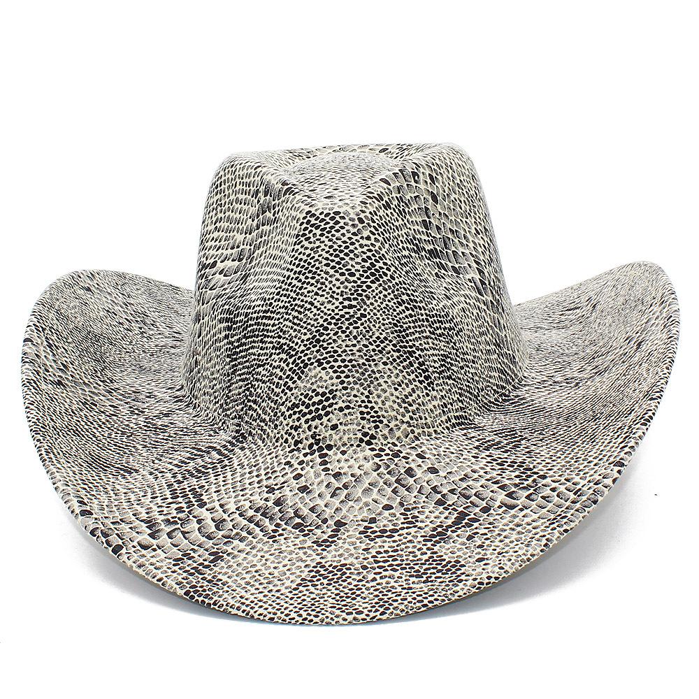 Fashion new snake pattern top hat TEMU hot-selling western cowboy hat personalized jazz hat