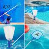 Manual Pool Suction Head Vacuum Cleaner with Detachable Pole And Leaf Bag, Water Pressure Skimmer Net, for Swimming Pools, Ponds, Fountains, Hot Tubs