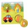 Montessori Baby Toys 3D Wooden Puzzles Children'S Hand Scratch Board Game Kids Early Learning Education Fruit Cognitive Plaything