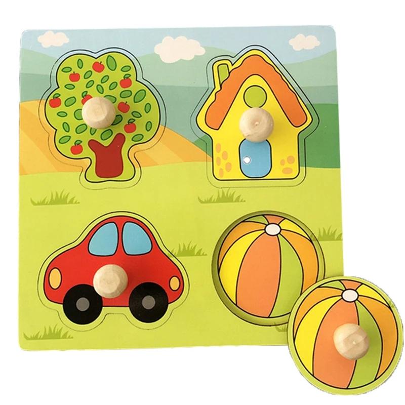 

Montessori Baby Toys 3D Wooden Puzzles Children S Hand Scratch Board Game Kids Early Learning Education Fruit Cognitive Plaything