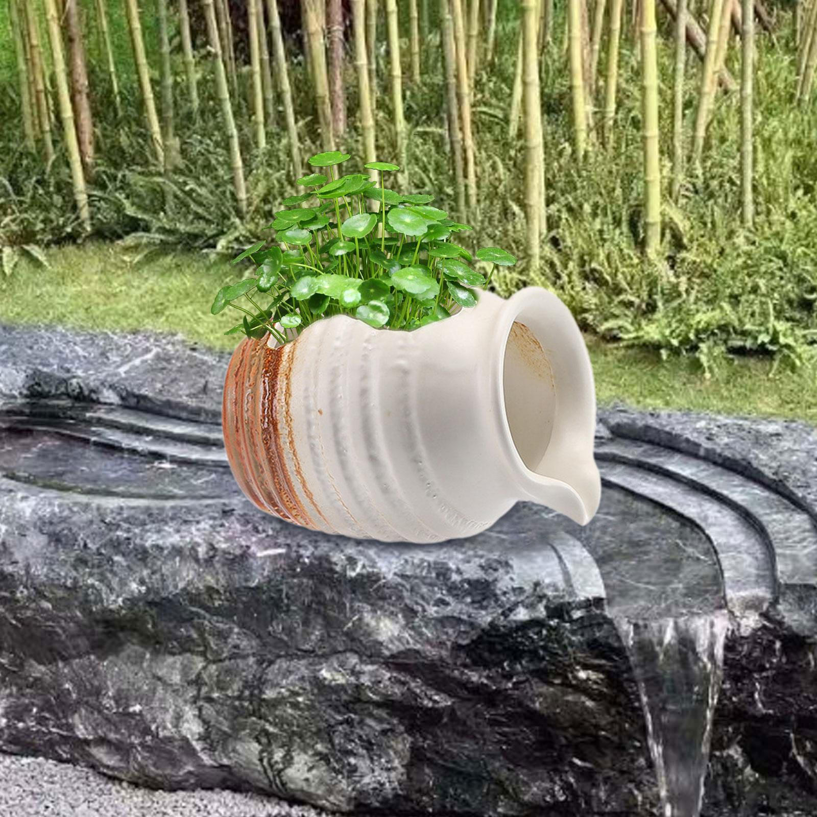 Керамический фонтанчик для воды для уличного использования Betta Cave белый